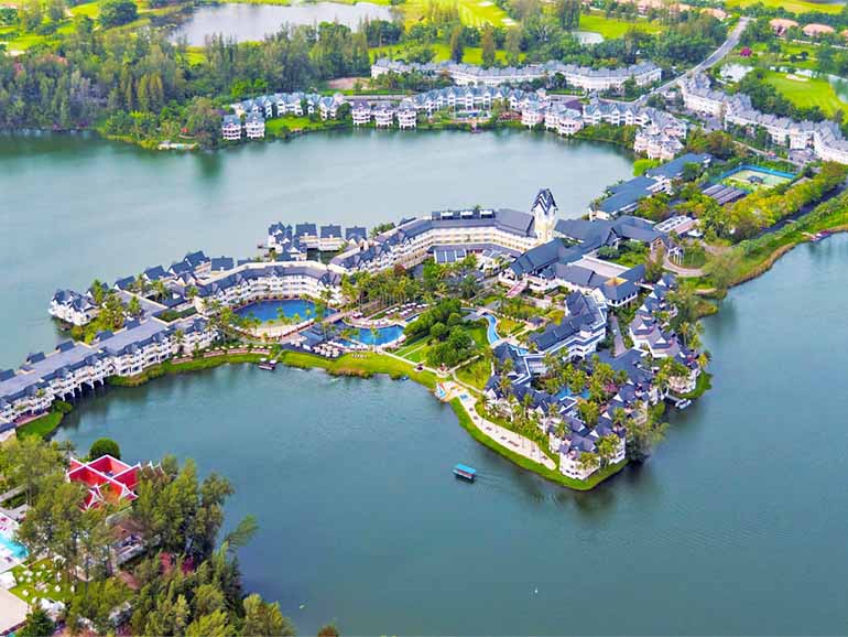 A view of Laguna Phuket Destination Resort from all above